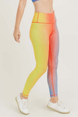 Active Ombre Color Print Workout Leggings