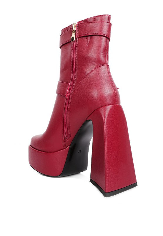 Hot Cocoa High Platform Heel Ankle Boot
